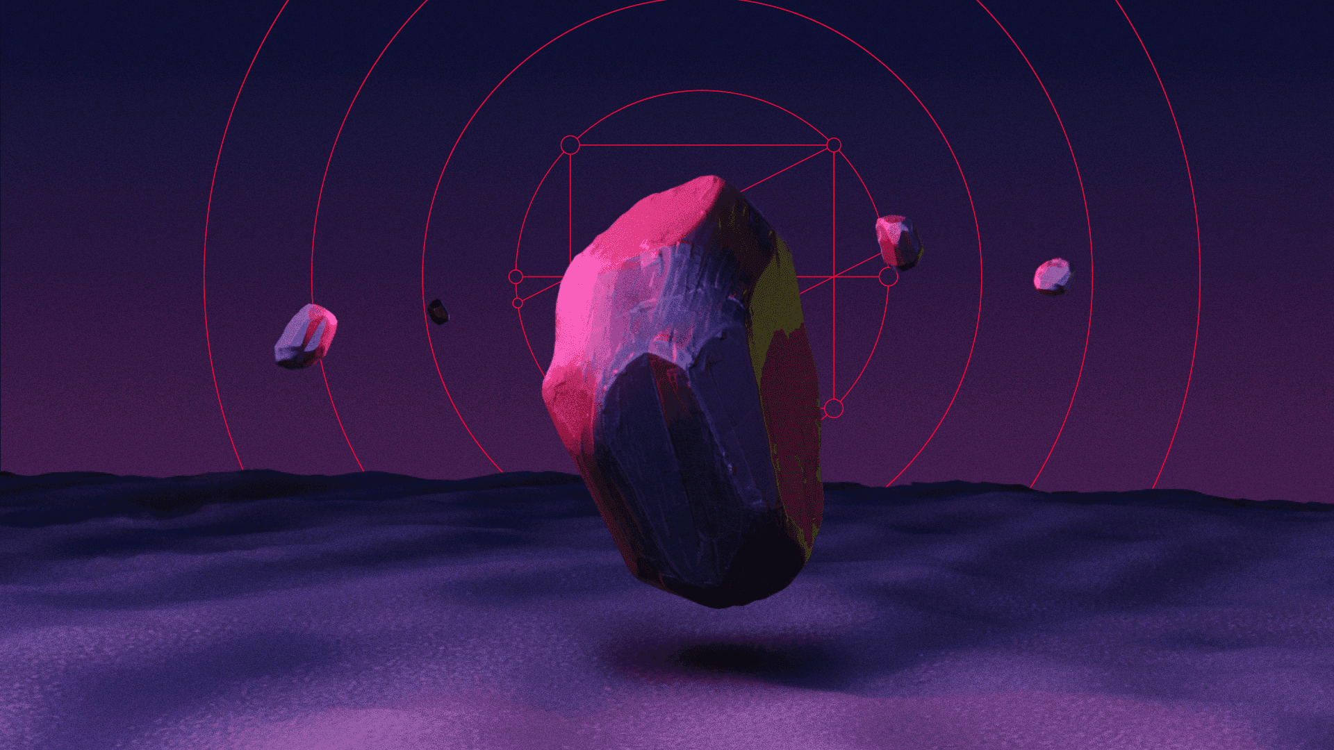 basic hero background with horizon illustration